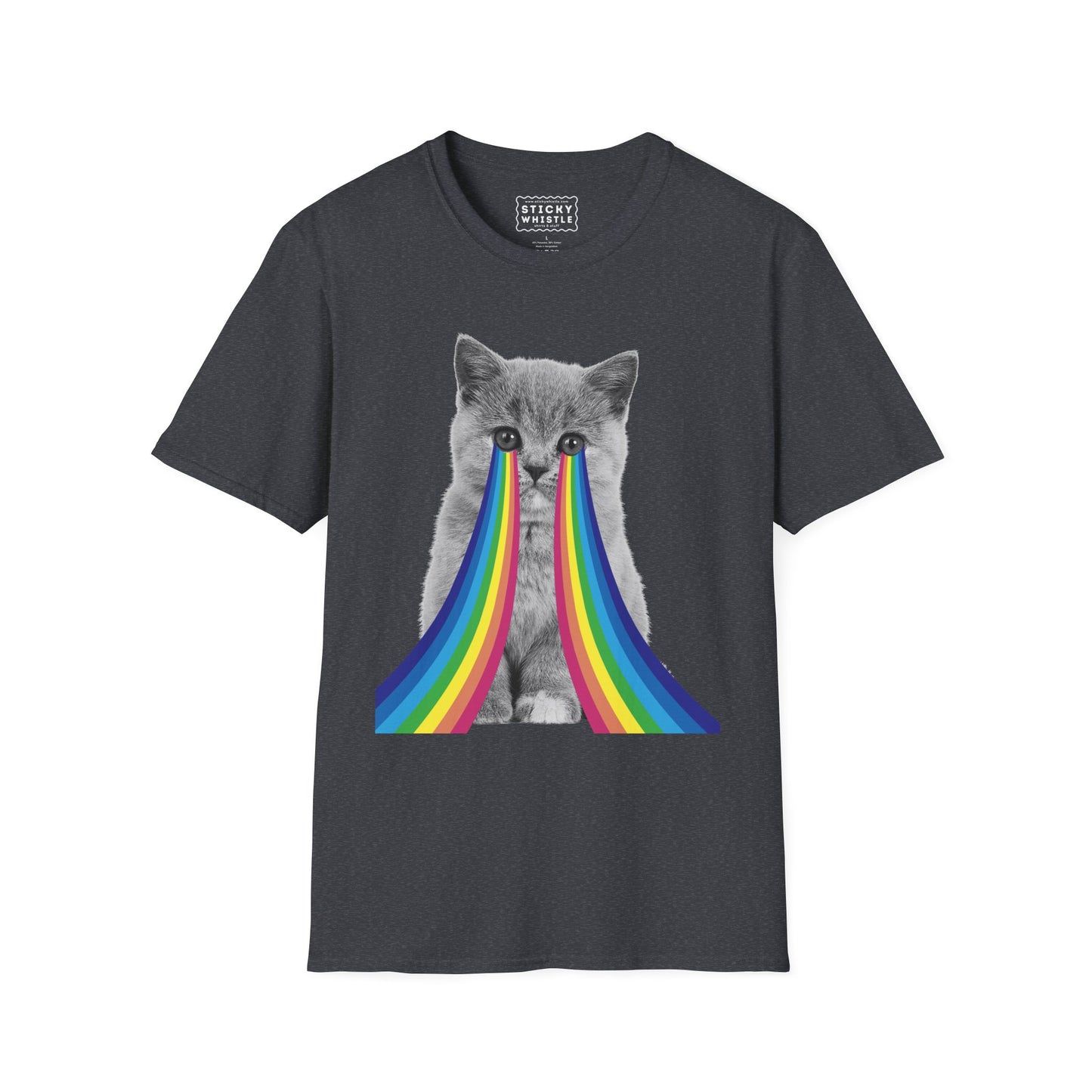 Crying Rainbows Cat - T-Shirt