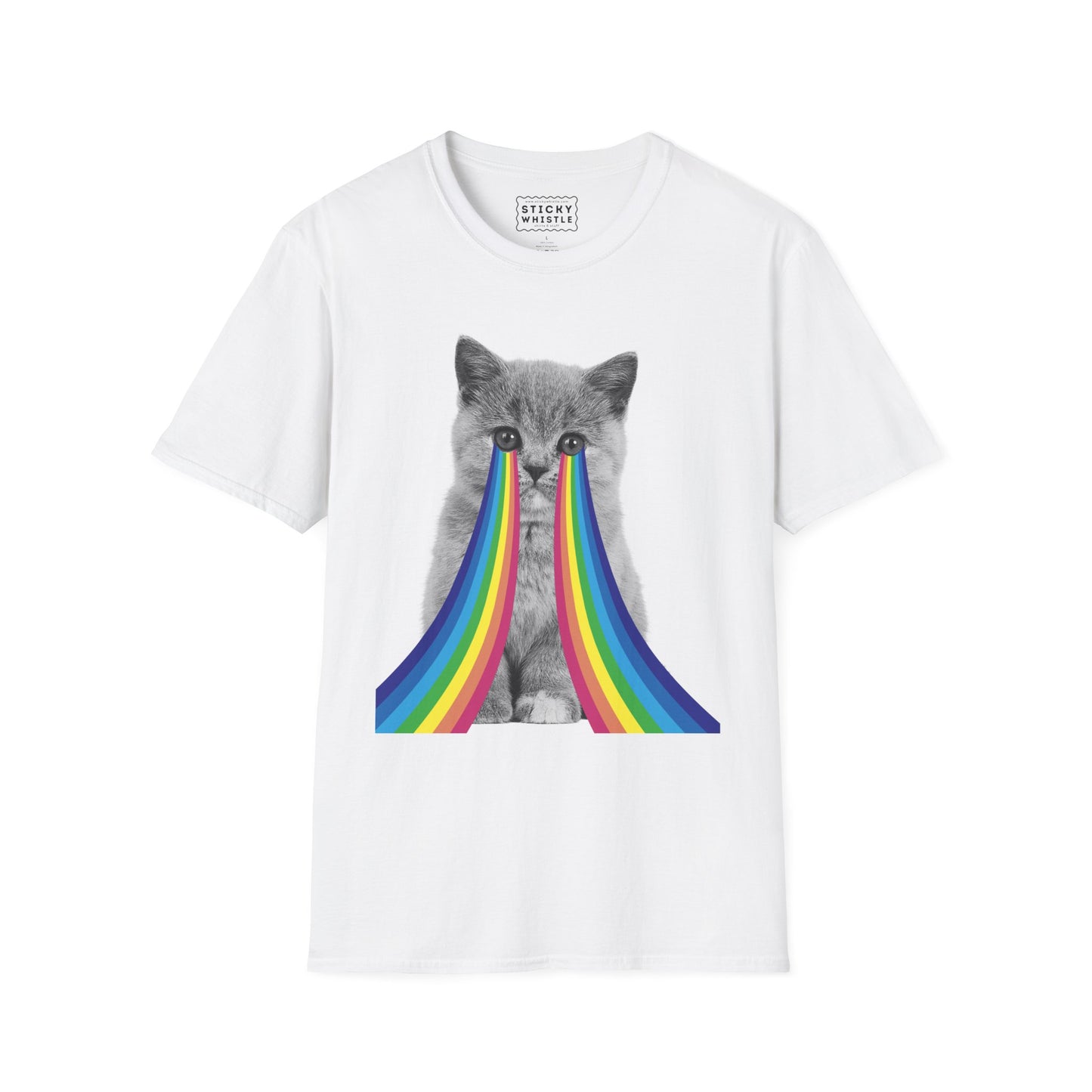 Crying Rainbows Cat - T-Shirt