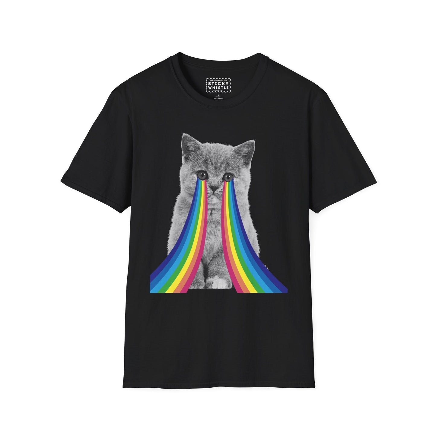 Crying Rainbows Cat - T-Shirt