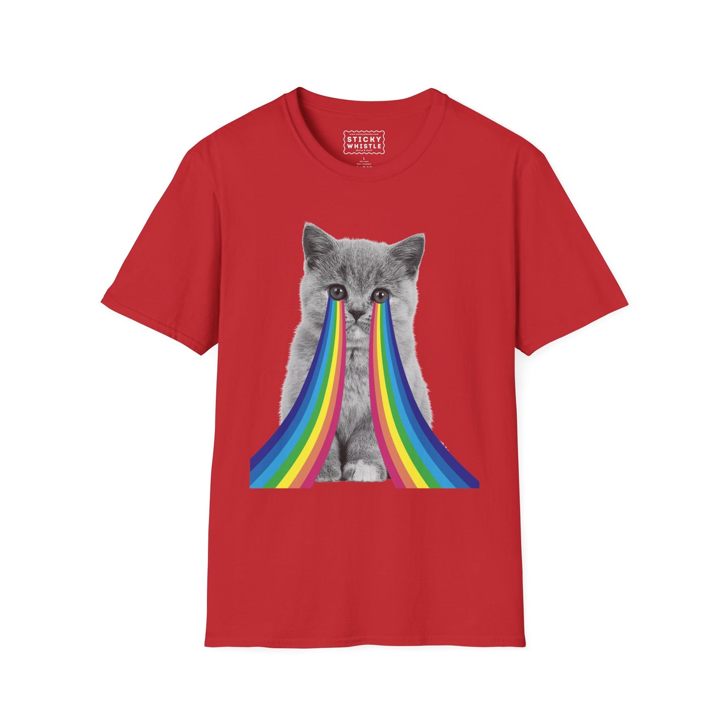 Crying Rainbows Cat - T-Shirt