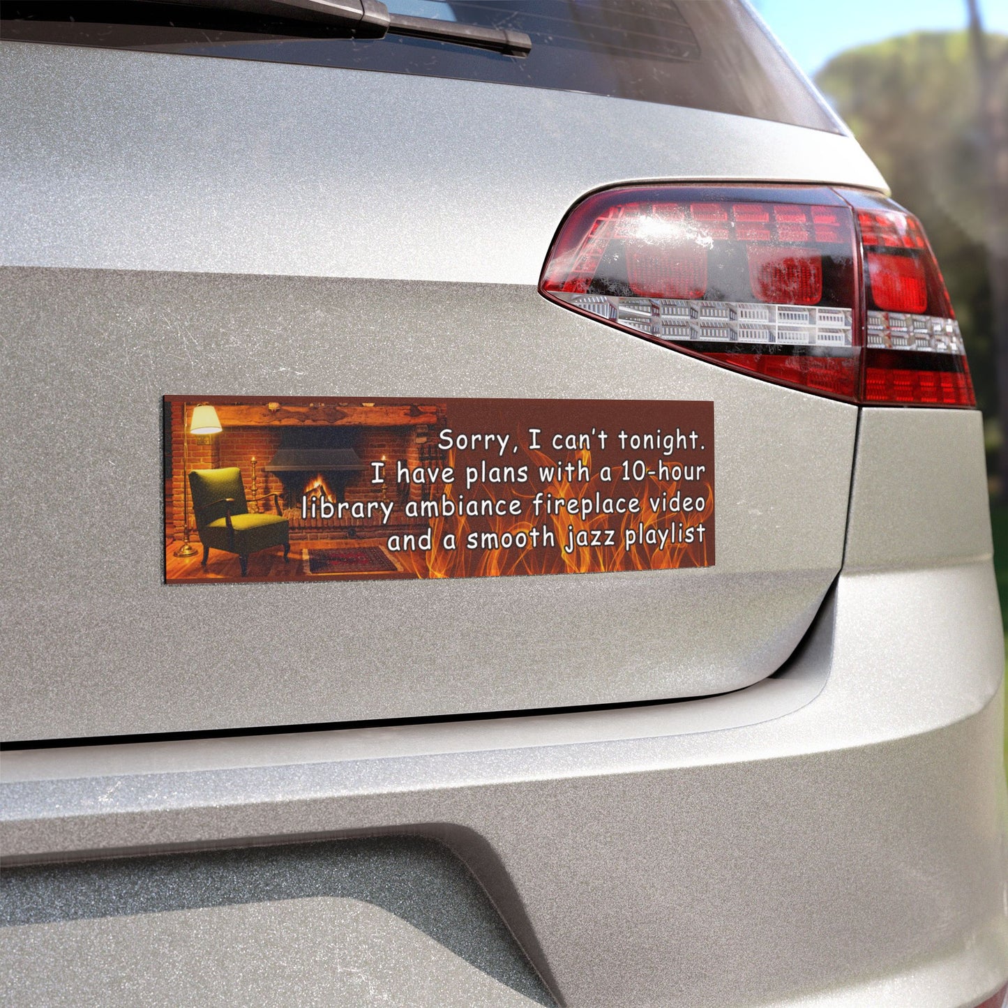 Fireplace Date - Car Magnet