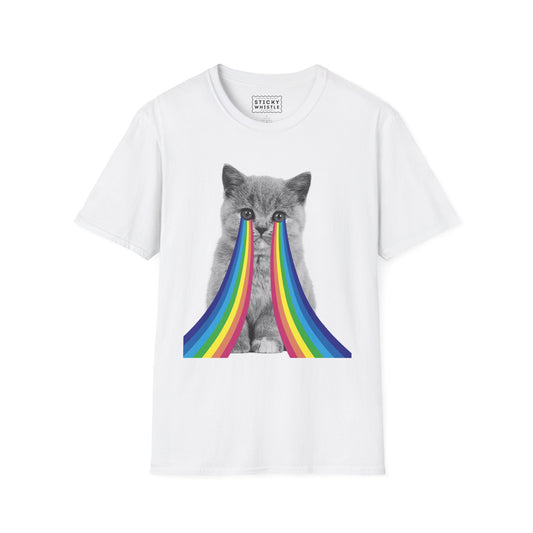 Crying Rainbows Cat - T-Shirt