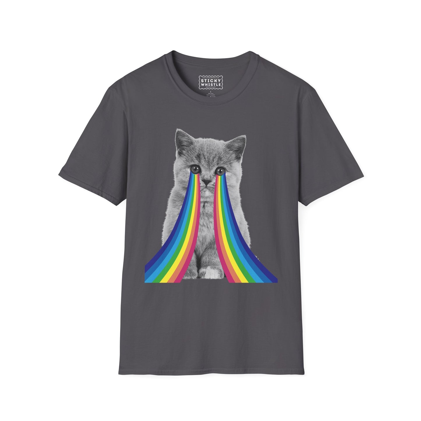 Crying Rainbows Cat - T-Shirt