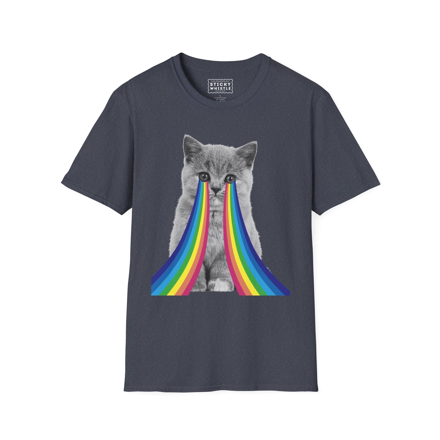 Crying Rainbows Cat - T-Shirt