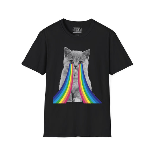 Crying Rainbows Cat - T-Shirt